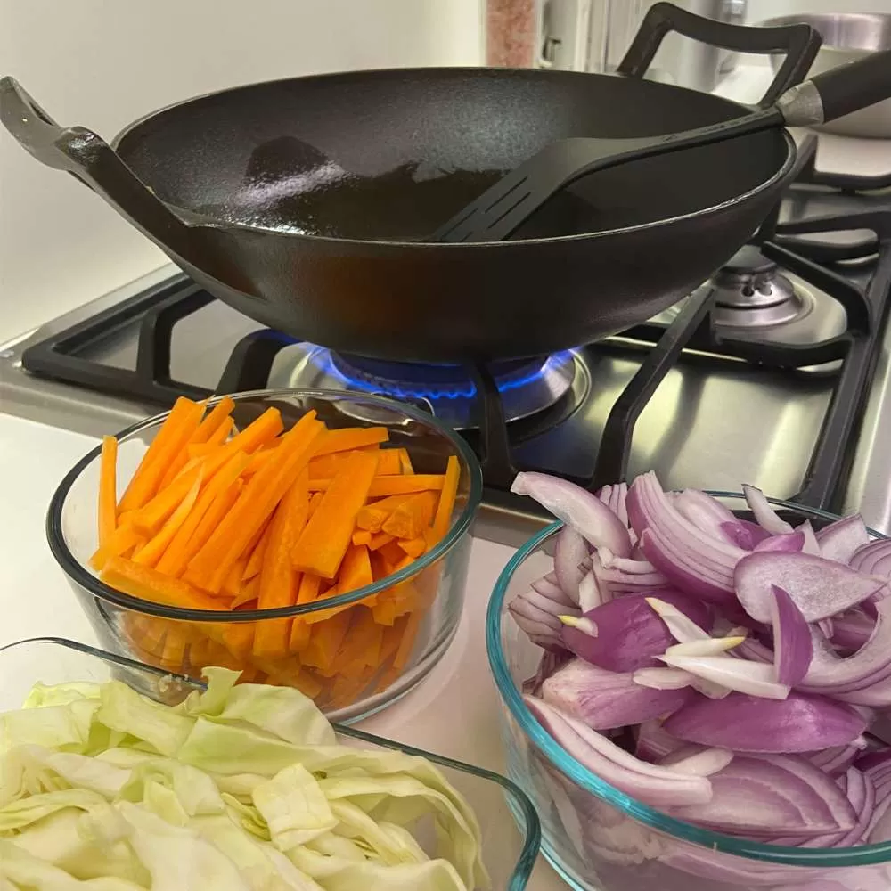 WOK HIERRO FUNDIDO 36CM ÓPALO